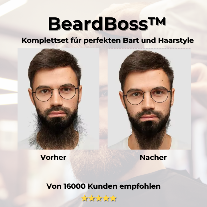 BeardBoss™ – Komplettset für perfekten Bart und Haarstyle