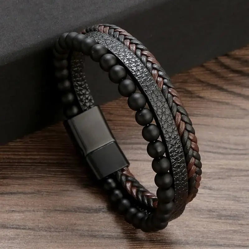 Das Handgeflochtene Lederarmband für Männer im neuen Stil