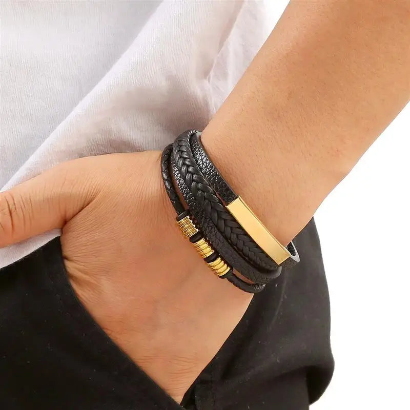 Das Handgeflochtene Lederarmband für Männer im neuen Stil