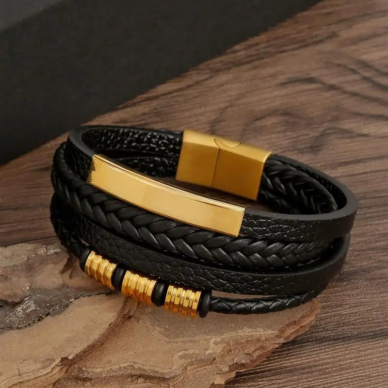 Das Handgeflochtene Lederarmband für Männer im neuen Stil