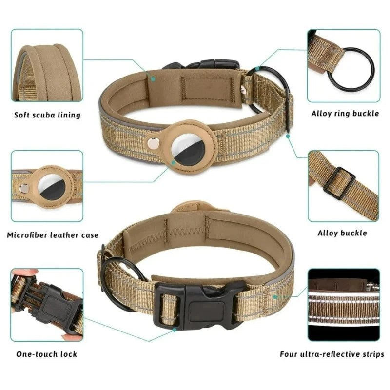 Wasserdichter Airtag Halsband & GPS Tracker für dein Hund!