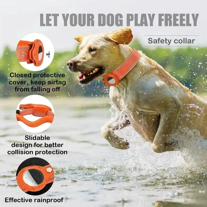 Wasserdichter Airtag Halsband & GPS Tracker für dein Hund!